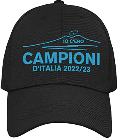 Vulfire Napoli Cappello Uomo Donna Regalo Tifoso Originale Idee Regali per Lui e per lei per Natale, Taglia Unica Cappello Nero con Visiera Sportivo Calcio (Nero)