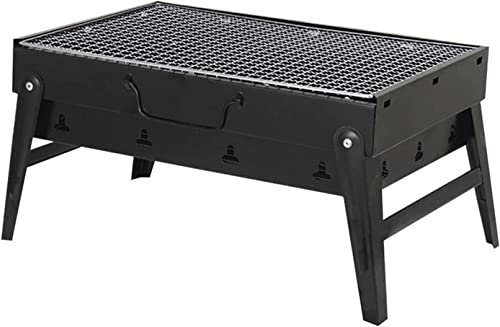 Gasgrill BBQ Herd Tragbarer SCHWARZ Kleiner Grillofen Holzkohle BBQ Grill Terrasse Camping Picknick Brenner Faltbare BBQ Grills