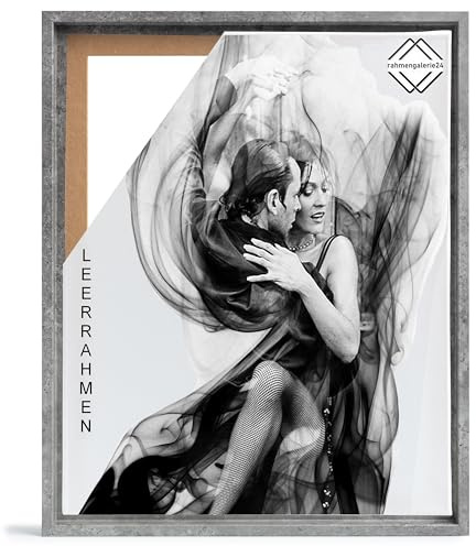 Cornice portafoto vuota per tela, su telaio, formato 50 x 70 cm, effetto cemento