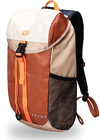 Tezos Juniper Daypack, Lightweight Hiking Backpack and Hydration Pack for Camping, Travel, Biking, and the Outdoors, 16 Liter (Desert Sand)