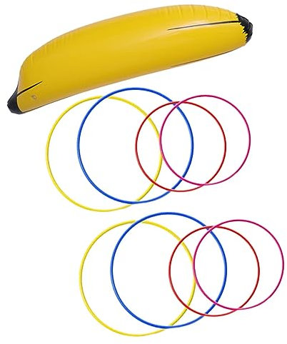 Toddmomy Aufblasbare Banane Mit Ringwurfspielzeug Für Junggesellinnenabschiede Strandparty Und Schwimmbadspiele Aus Hochwertigem Kunststoff Partydeko Und Fotorequisiten