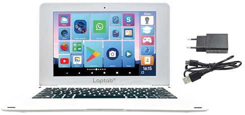 Lexibook, LAPTAB® 10, Laptop mit Touchscreen, Entwickelt für die ganze Familie, Bildungs- und Spaßinhalte, Powered by Android™, Kindersicherung, Ultraflach und leicht, LT10EN