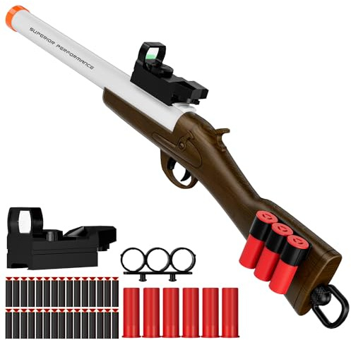 Toy Shotgun Shell Ejecting Toy Gun,Soft Bullets Gun, with 30 Bullets Perfect As a Birthday-Holiday for 6-12 Year Olds