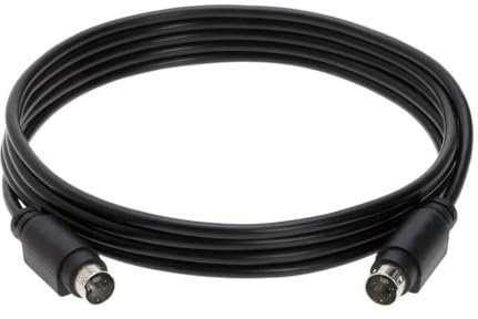 ZYAMY S-Video Cable 6 Feet Mini DIN 4 Pin S-Video Cable Male to Male Gold Plated 4 Pin S-Video Connector Support Video Transfer for TV, S-VHS, VCRs, DVD, Camcorders, Video Cards, 28AWG