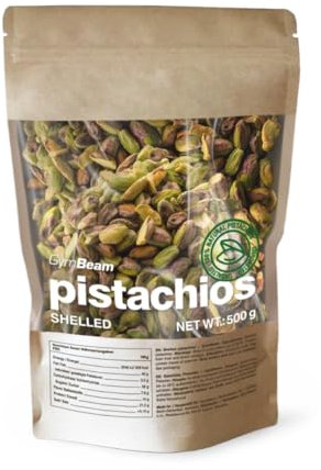 GymBeam Pistacchi Sgusciati Non Salati 500g, Gusto Unico, Fonte di Grassi Sani e Proteine senza Additivi, Versione Cruda, Ideali per un Sano Brunch o Spuntino
