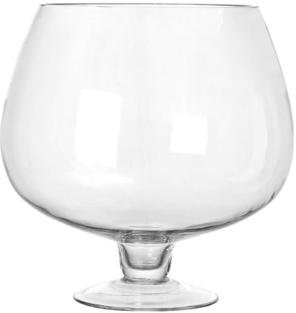 Toddmomy Large Glass Bubble Bowl, Goldfish Turtle Tank Hydroponic Flower Container Big Goblet Clear Planter Terrarium Globe Fish Bowl Flower Vase Betta Tank 4000ml