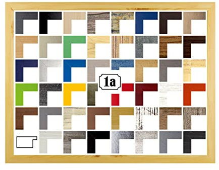 Multicolore Bilderrahmen Posterrahmen Puzzlerahmen 48x68 cm Kiefer Dekor 68x48 cm mit weisser Rückwand und klarem Acrylglas