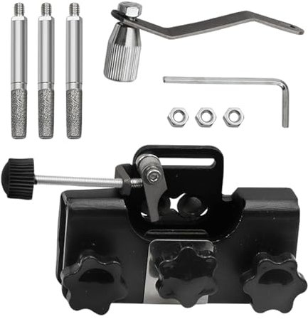 Vriusi Chainsaw Sharpener, Chain Saw Sharpener Tool - Aluminium Alloy Saw Sharpener with 3 Bits | Portable Hand Chain Sharpener for Chain Saws and Saws