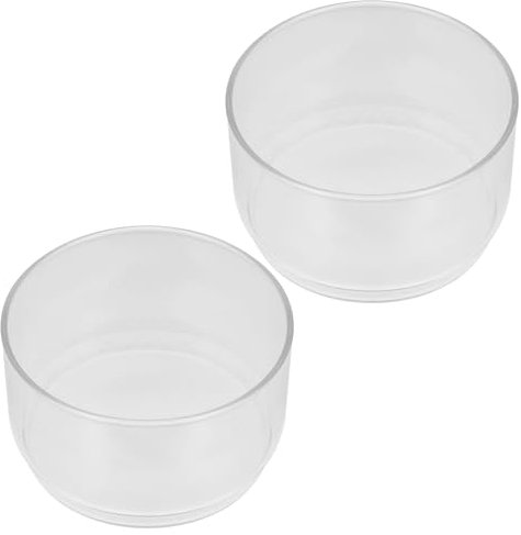 DECHOUS 2pezzi Ciotola Di Vetro Resistente Al Calore Trasparente Per Cucina e Conservazione Vassoio Per Microonde e Cottura Al Forno