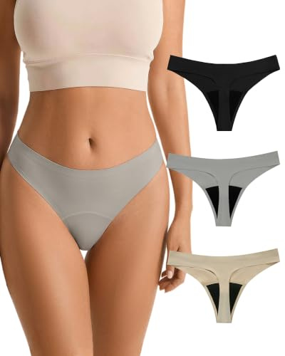 SHARICCA Biancheria Intima Tanga Assorbente per Mestruazioni Sportive per il Ciclo delle Ragazze, XS
