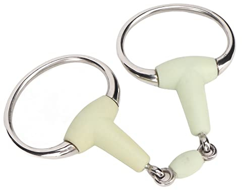 Qukaim Edelstahl-Pferdegebiss mit Gummi-umwickeltem Mundstück für Training und Rennen, 12,7 cm, Design für verbesserte Leistung