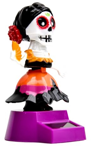 Generisch Schädel Wackelkopf Für Auto - Solar-Skull-Deko Wackelfiguren,Lustige Desktop Figur Automatische Schreibtisch Deko Für Freunde Erwachsene Kollegen