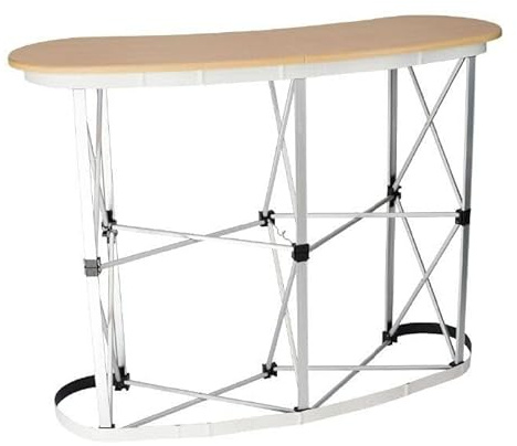 Techness uk ltd Trade Show Display Tension Frame Display Portable Pop Up Trade Show Display Counter Promotion Foldable Podium Table Stand (Counter Hardware Only)
