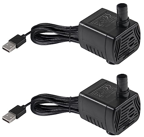 2pcs 3W USB Mini Tauchwasserpumpe DC3,5 V-9 kleine Brunnenpumpe für Aquarium Fischtank Brunnen Hydroponik Wasser Merkmal in Innenbrunnen