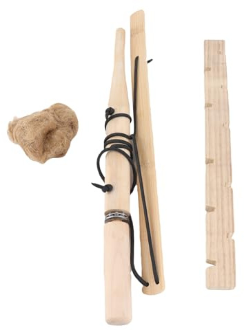 Grcfumo Wood Drilling Fire Making Tool, Bow Drill Fire Starter Kit, Friction Fire Starter, Survival Practice Friction Fire Tool for Outdoor Camping