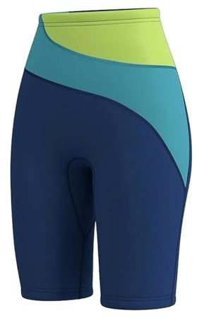 wueiooskj Neoprenshorts Badbyxor Jammers Våtdräkt Tillverkad med hög midja för ultimat komfort och hållbarhet Surfing Badkläder Kajakpaddling Byxor Båtliv Kanotpaddling, Blå, XL