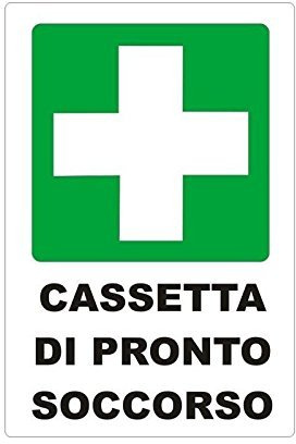 CARTELLONISTICA ADESIVA SICUREZZA DEL LAVORO CASSETTA PRONTO SOCCORSO (DIM.10x15 CM)
