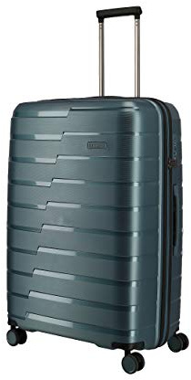 Travelite Gepäck Serie AIR Base: Funktionaler Hartschalen Trolley im coolen Look, 4-Rad Koffer L mit TSA Schloss, 075349-25, 77 cm, 105 Liter, eisblau