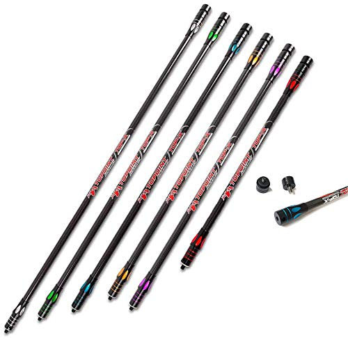 ZSHJG Bogenschießen Carbon Bogen Stabilisator System 18 24 27 30 34 Main Stange Balance Bar Recurve Compoundbogen Kohlenstoff Adapter (Grün, 18)