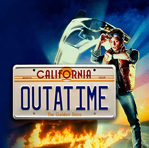 Tin Sign Vintage Retro Man Cave Bar Pub Shed Novelty Gift Aluminium Metal Tin Wall Dcor Large 28x14cm Sign - Outatime Back Future Movie Licence inspired