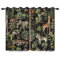 YONGFOTO 117x138cm Mundo Animal Cortinas Opacas Jungle Wildlife World Elefante Jirafa Wild Safari Green Forest para Cortinas Ventana Sal贸n Dormitorio, Juego de 2 Paneles con Ojal