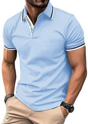 SwissWell Herren Kurzarm Poloshirt Atmungsaktiv T-Shirt Golf Sommer Poloshirts Männer Business Arbeits T Shirt Polohemd