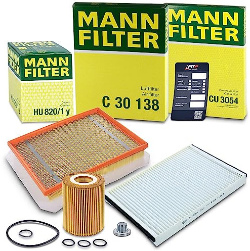 MANN-FILTER Inspektionspaket Filterset 1x Ölfilter, 1x Luftfilter, 1x Innenraumfilter, 1x Ölablassschraube mit Dichtring, 1x Ölwechselanhänger Kompatibel mit OPEL ASTRA H (A04) (L70)