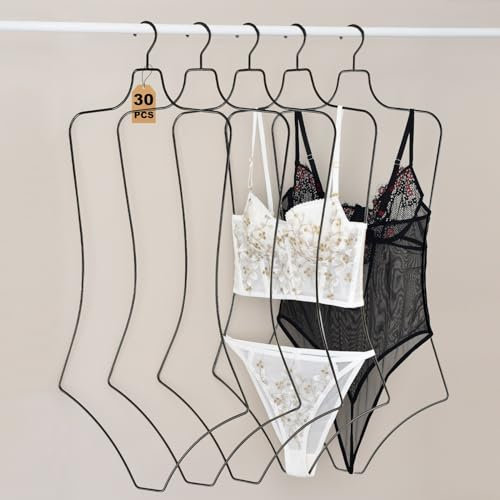 UIZLVEU Kleiderbügel in Körperform, luxuriöser goldfarbener Metalldraht, Badeanzug- und Bikini-Kleiderbügel, Dessous-Aufhänger für Schrank-Organisation, Badeanzug-Kleiderbügel für Kleid, Tanktop, BHs,