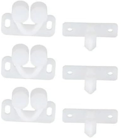 YuanHolumid 3Pcs White Marine Boat Ball Catch Door Cupboard Spring Back Plates Roller Latch Plastic Cabinet and Furniture Door Catches Catches Cabinet Hardware