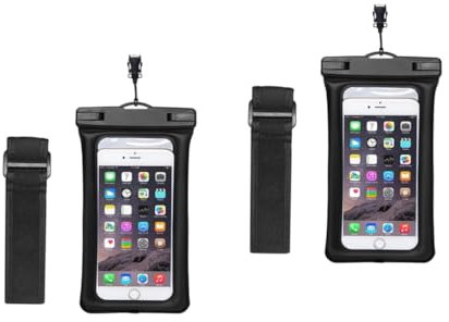Angoily 2stücke wasserdichte Handyhülle Für Smartphone Transparentes TPU Mit Lanyard Und Armbändern Für Strand Schwimmen Bootfahren Angeln Und Wasseraktivitäten