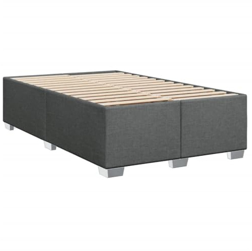 vidaXL Bettgestell ohne Matratze Dunkelgrau 120x200 cm Stoff