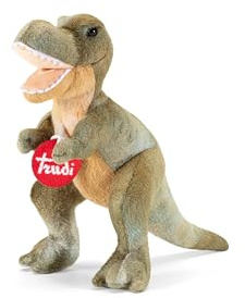 Trudi T- Rex Dinosaures en Peluche,Cadeau pour Anniversaire et Noël | 19X18X9cm Taille XS | Animaux préhistoriques | modèle 51184