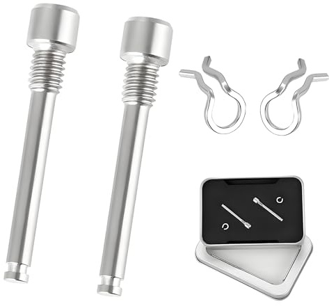 DEFIYEAR 2PCS M4 Bike Brake Caliper Bolts Screw Kit, Y8J798060 Titanium Alloy Disc Brake Caliper Bolt with Circlips, Lightweight Pin Screw Replacement for Disc Brakes, Compatible for Shimano