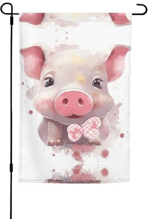 Gartenflagge mit schönem Schwein, 30,5 x 45,7 cm, Hof, Gartendekoration
