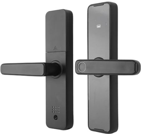 Topyond Smart Fingerprint Lock, Electronic Door Lock with Keypad, Black, Biometric, Keyless Entry, Secure Door Lock, for Home