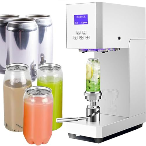 Automatic Can Sealer Machine, Can Seamer Machine for Plastic Aluminum Cans,Tin Cup Sealing Machine, for Homes, Bars, Cafes, Beverage Stores, Fast Food Restaurants,B