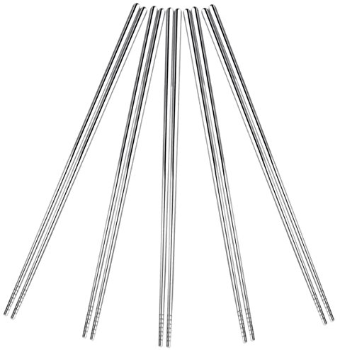Japanese Chopsticks,Personalised Chopsticks,5 Pairs Stainless Steel Chopsticks Stainless Chopsticks Cooking Chopsticks Japanese Chopsticks Noodle