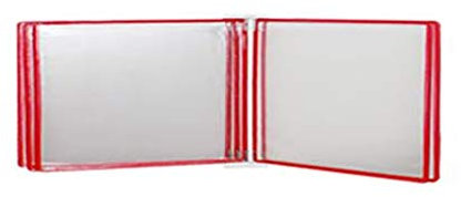 Wandmontierter Aktenhalter for Ordner, hängender Wand-Akten-Organizer, Dokumentenhalter A4 mit 5 Paneelen und 10 Taschen zur Präsentation (PVC + Metall) 35 * 24 * 4,5 cm (Farbe: E) (Farbe: L)(C)