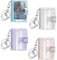 AONAYO 4 Stück Mini Fotoalbum, Mini-Fotoalbum Schlüsselanhänger Mit Karabinerverschluss,Tragbares Fotoalbum,2 Zoll Mini Foto-Schlüsselanhänger,Für DIY Fotoalbum, Karten, (Glitzer Mehrfarbig)