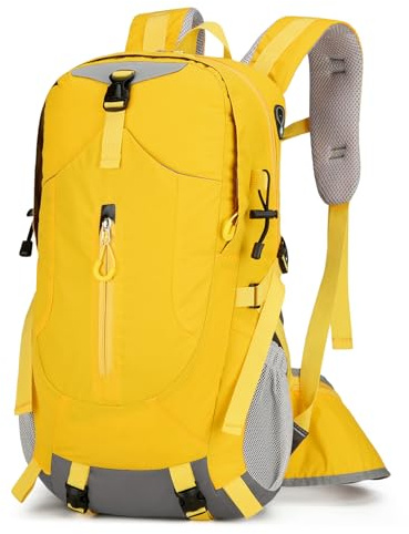 AONETIGER 30L Sac à Dos de Randonnée Ultraléger Imperméable Sac à Dos de Voyage Homme Femme Respirant Sac à dos de Trekking en Plein Air (Jaune)