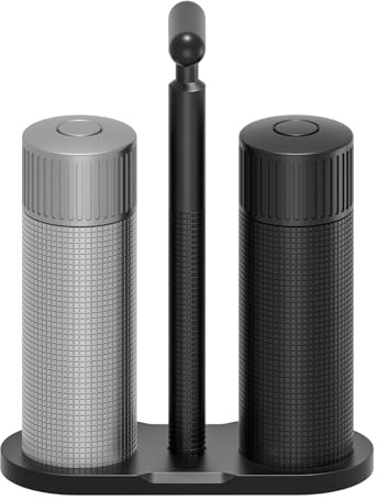 Luvan professionellt salt och pepparkvarn, robust manuell pepparsalt kvarn set i aluminiumlegering med 12 justerbara malningsnivåer, presentset för vänner och familj