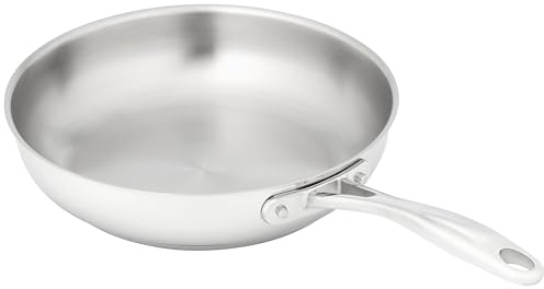 Stellar 7000 Profile Matte Edelstahl-Bratpfanne mit Stielgriff | 24 cm Stielkasserolle (ohne Deckel) | Unbeschichtet | 18/10-Edelstahl, alle Herdtypen, spülmaschinen- & ofenfest bis 240 °C