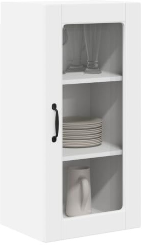 vidaXL Wandglas-Schrank Lucca Weiß 40 x 31 x 80 cm Holzwerkstoff