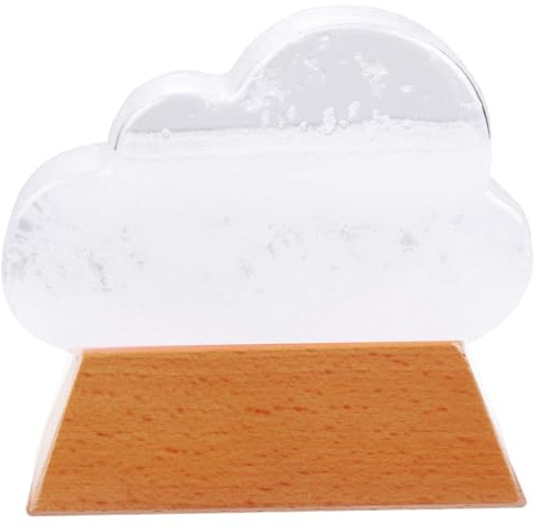 Predittore meteorologico in vetro Cloud Storm Predittore indossabile per decorazioni da tavolo Design a goccia bianca, bianco