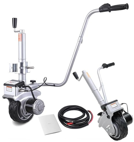 BeoyNot Roue Jockey pour remorque, Charge Max. 272 kg, avec Borne de Serrage & Dispositifs de Serrage, pour Caravanes, Remorques de Bateau, Remorques à Chevaux