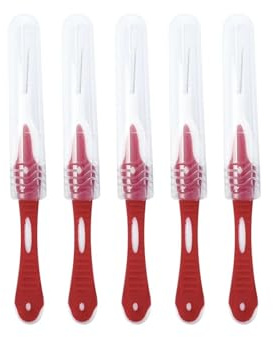 Interdentalborste ortodontisk interdental tandborste typ I, massageverktyg, ultrafin korrigering, munhygien, 5 st/förpackning (röd)