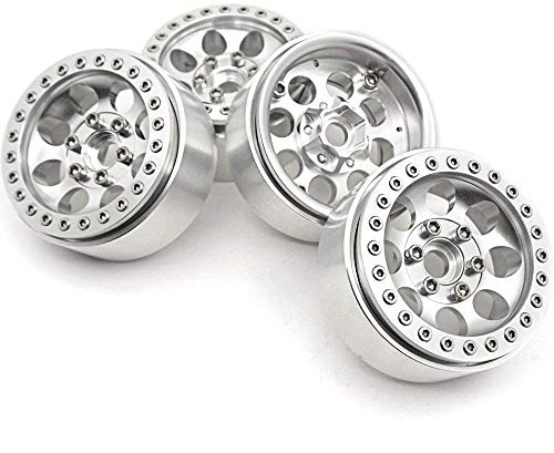 RCLIONS Aluminum 1.9inch Beadlock Wheels Rims 4PCS for Axial SCX10 SCX10-II III TRX4 TRX6 1/10 RC Crawler Car Upgrades Parts
