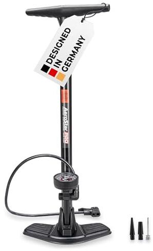 HEYNER® Standluftpumpe mit 11 bar, Fahrradpumpe mit Multi-Ventil-Anschluss