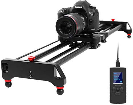 GVM Motorized Camera Slider Time Lapse and Video shot, with Remote Controller, 120 Degree Panoramic Shooting 31 80cm, Track Dolly Sliders rail System with Motorized