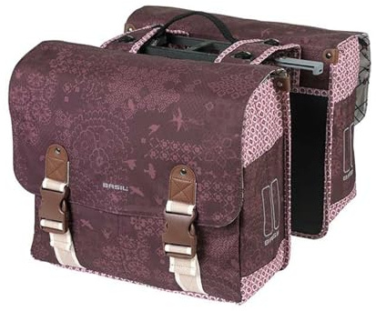 Basil 18050 B.V. Unisex – Erwachsene Boheme Mik Gepäckträgertaschen, Fig Red, 35 Liter